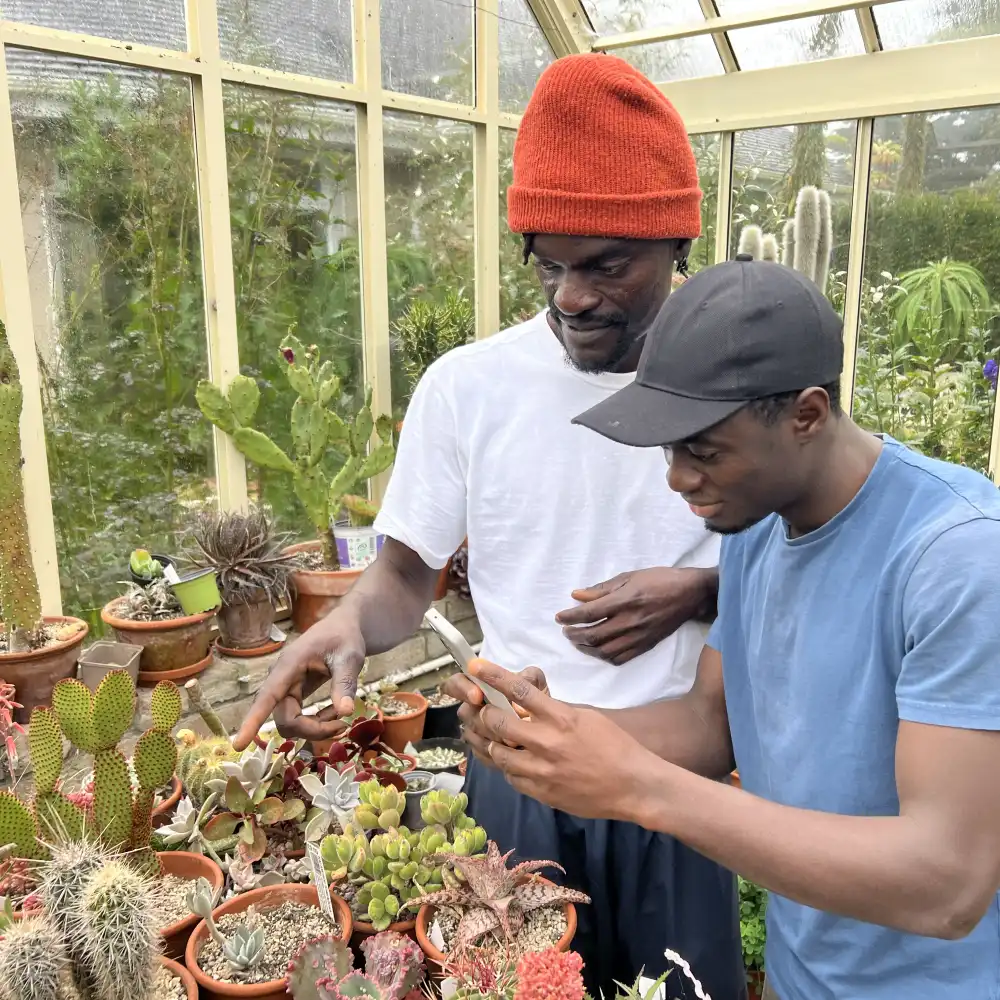 Visitors enjoying a garden visit at Ardán Garden